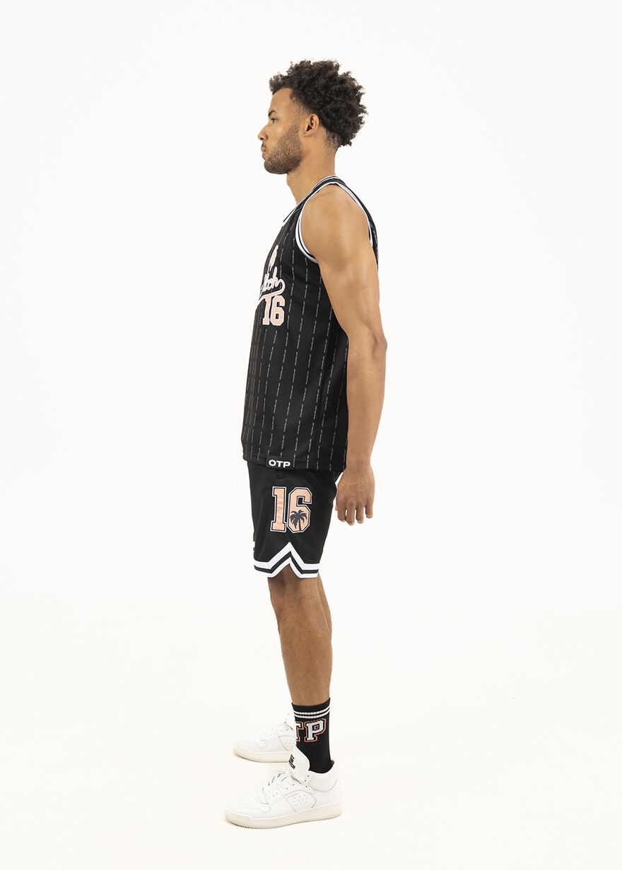 Tropea Basketball Shorts - 95% Polyester / 5% Elas, Black, hi-res