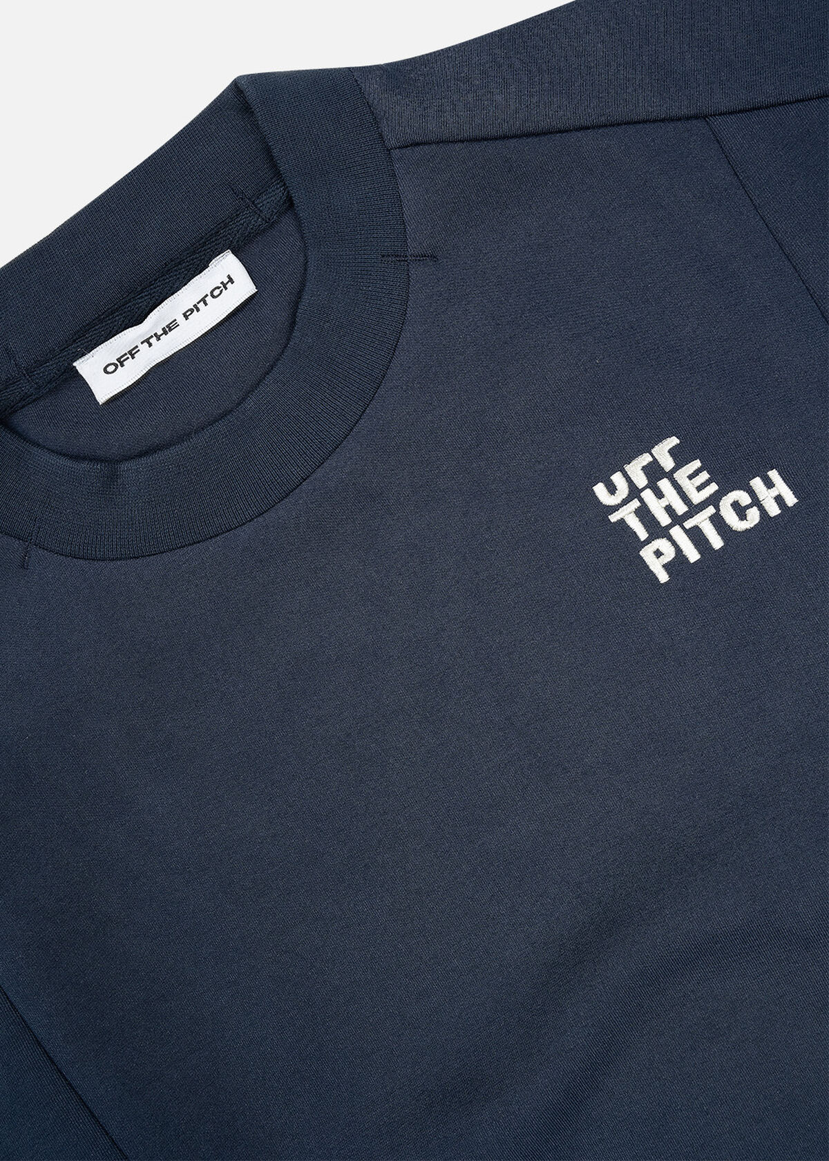 Offset Crewneck Woman - 78% Cotton/17% Polyester/5, Navy/Black, hi-res