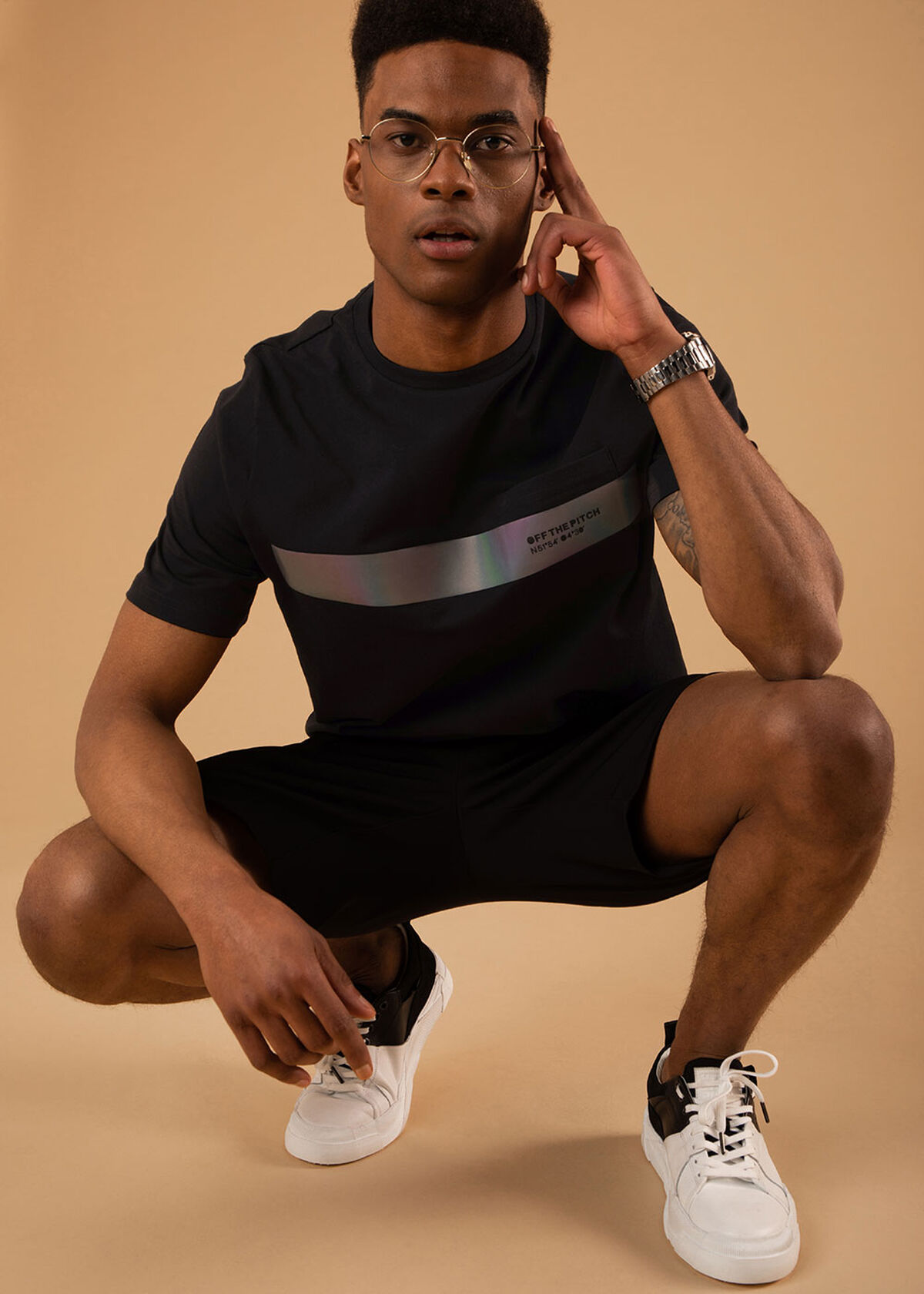 The Nova Regular tee- Black- 100% Cotton, Black, hi-res