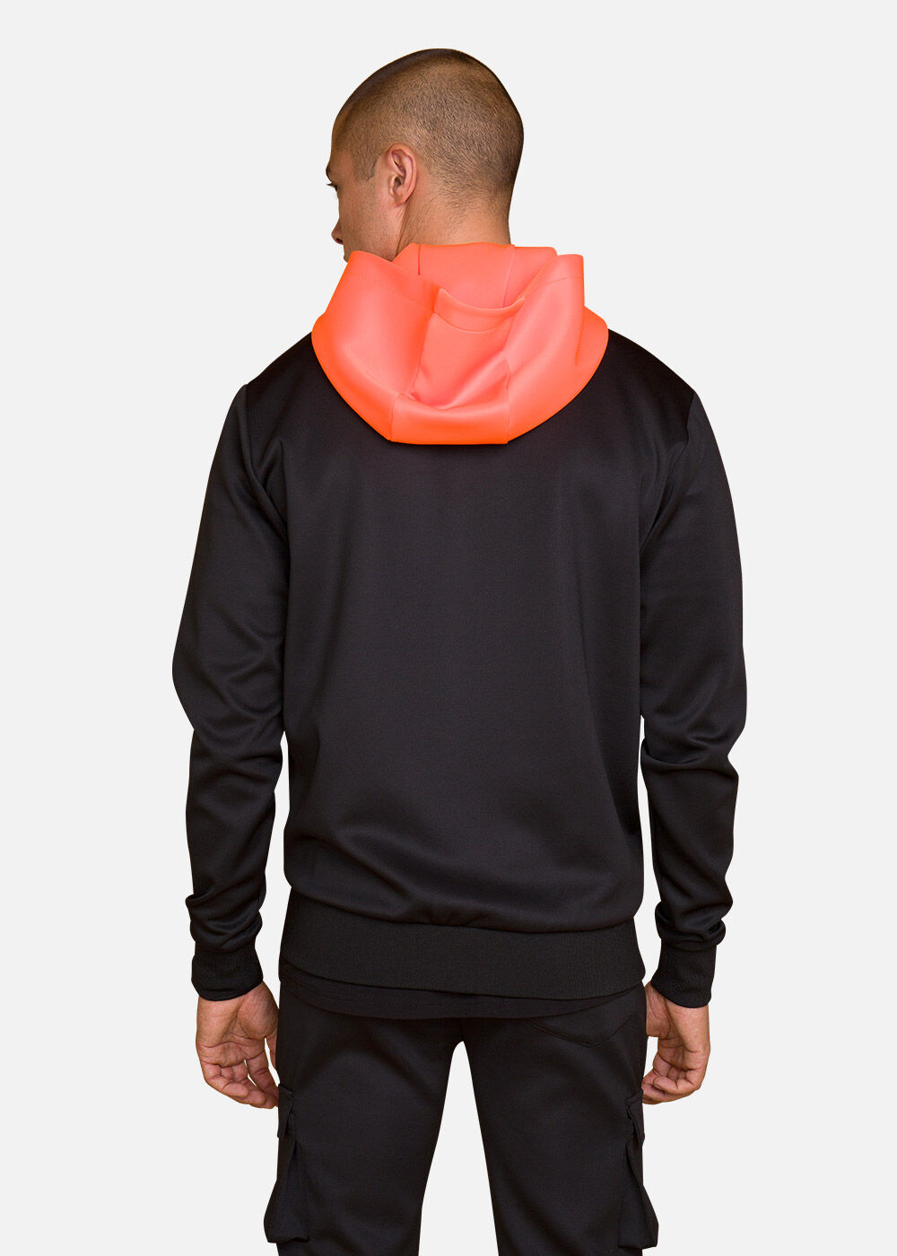 bright orange tracksuit