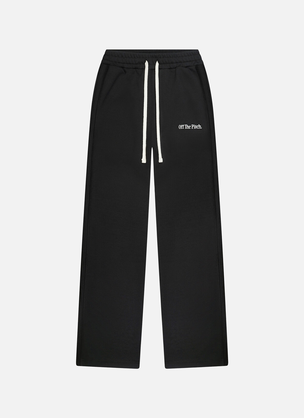 Raw Edge Panel Pants, Black, hi-res