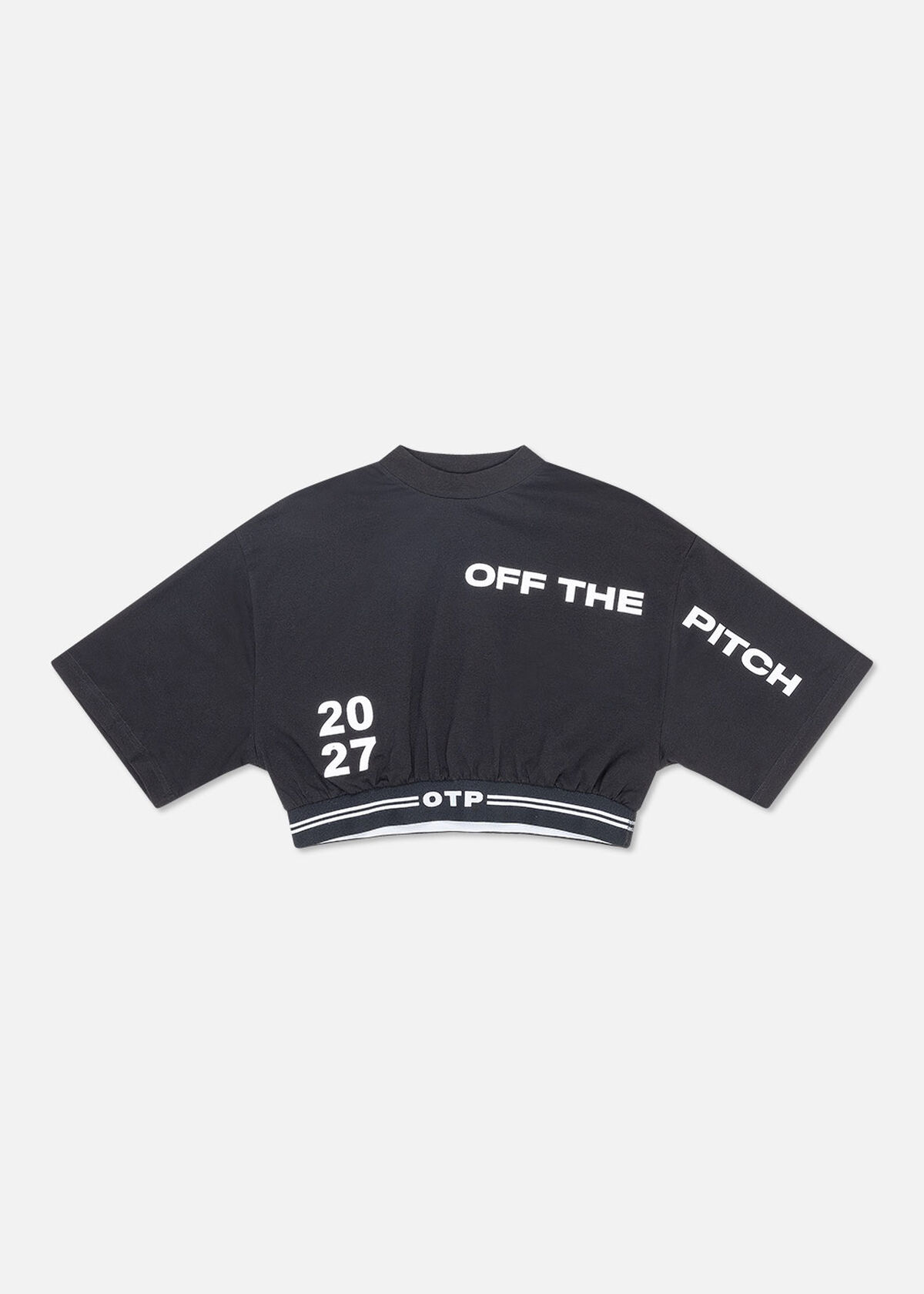 Cropped Tee Women - 95% Cotton / 5% Elastane, Black, hi-res