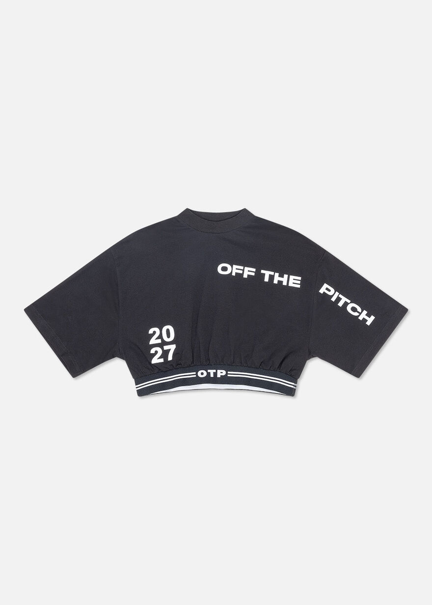 Cropped Tee Women - 95% Cotton / 5% Elastane, Black, hi-res
