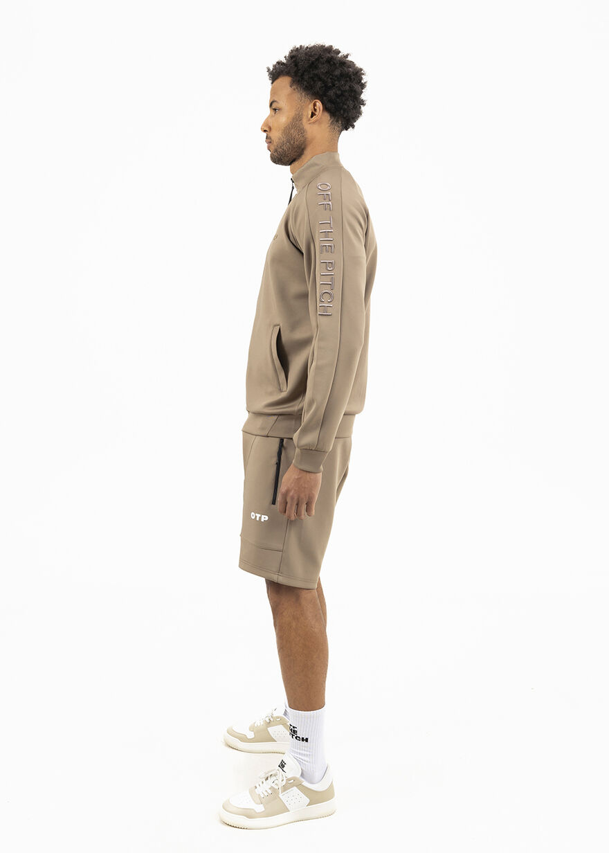 College Track Shorts - 95% Polyester / 5% Elastane, Sand, hi-res