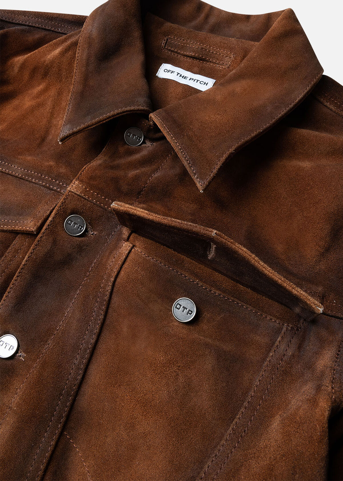 Suede Trucker Jacket, Brown/Cognac, hi-res