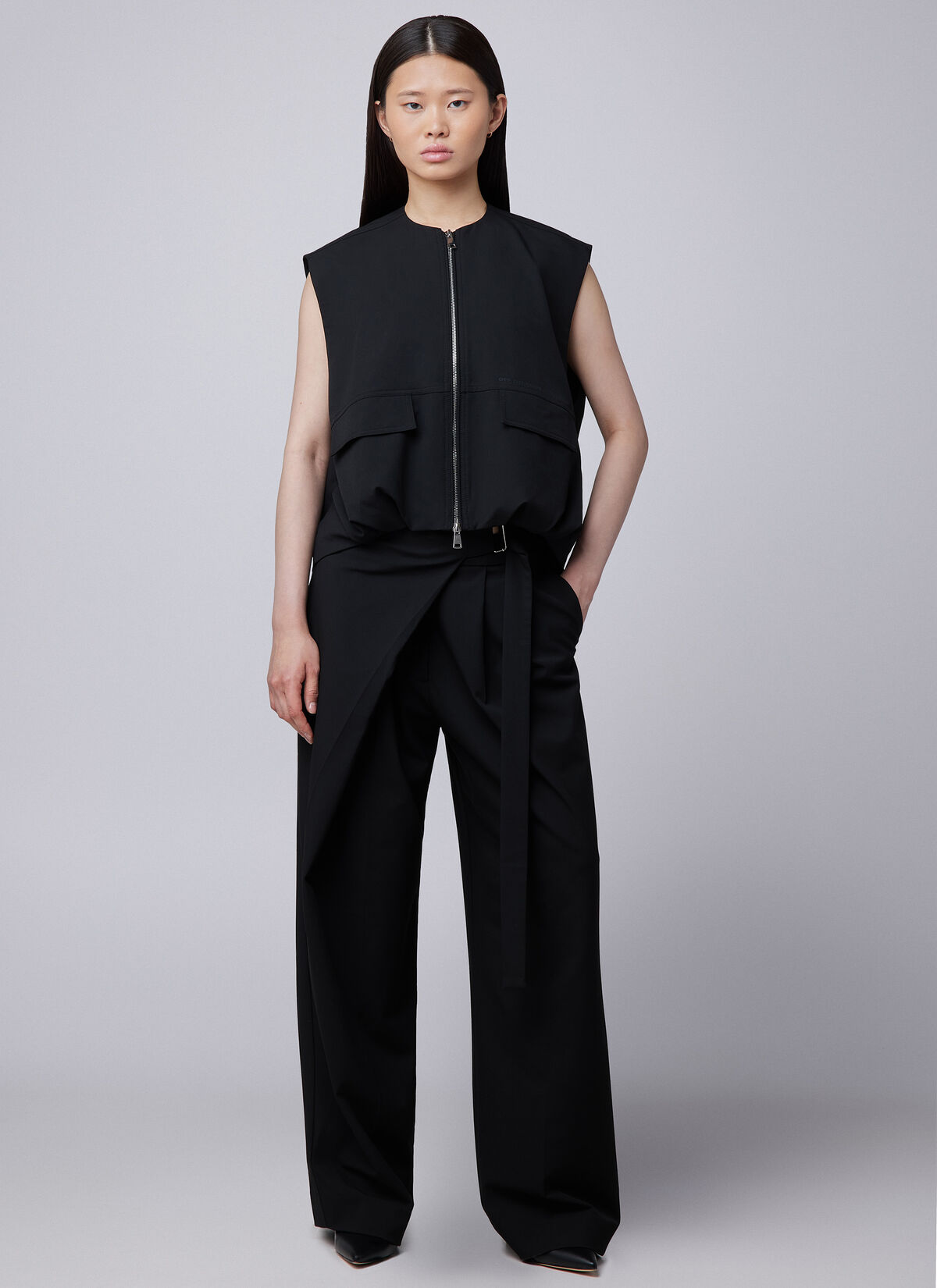 Folded Xan Pants, Black, hi-res