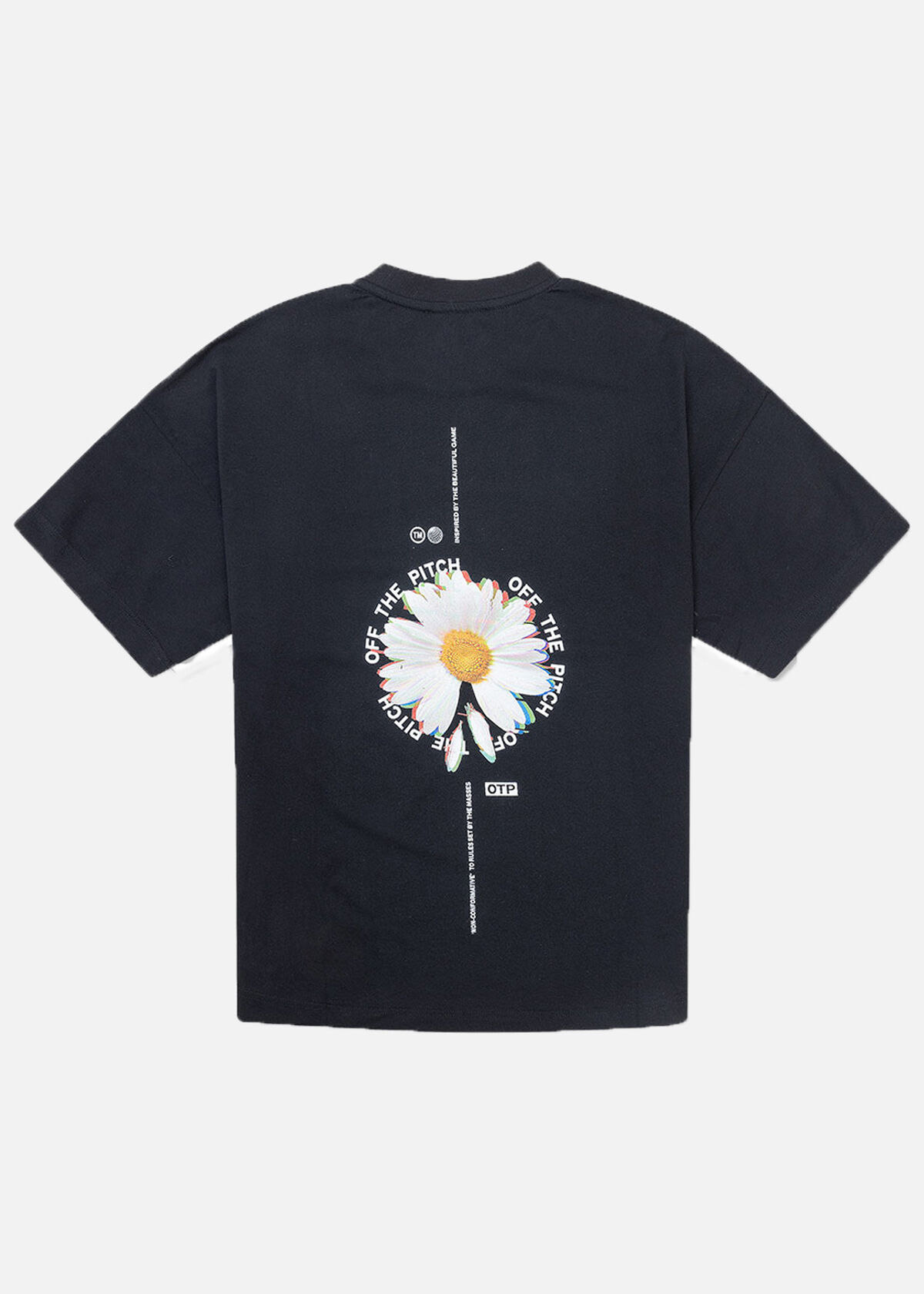 Flower Bomb Oversized Tee - 100% Cotton, Black, hi-res