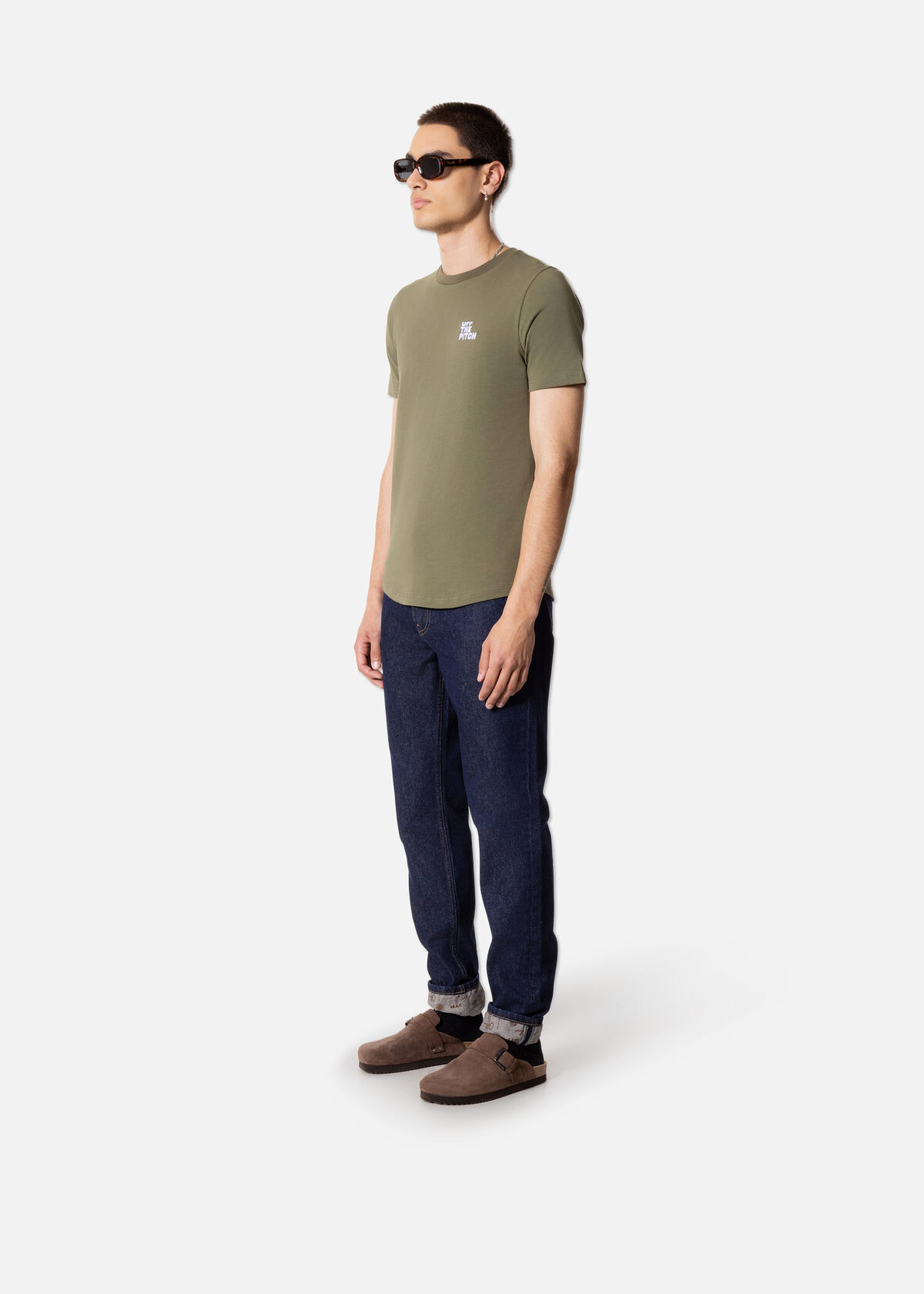 Spectrum Slim Fit Tee, Dark green, hi-res