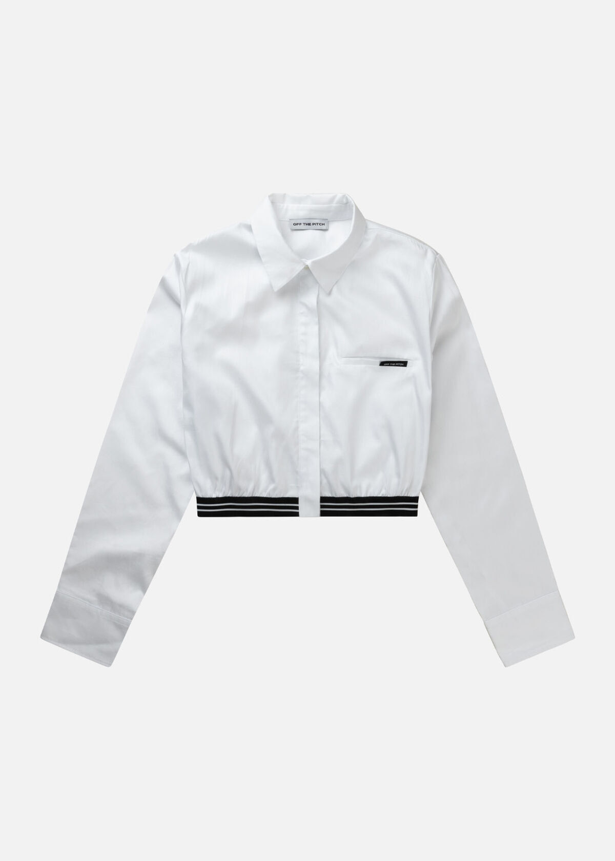 Cropped Shirt Women, Off white, hi-res