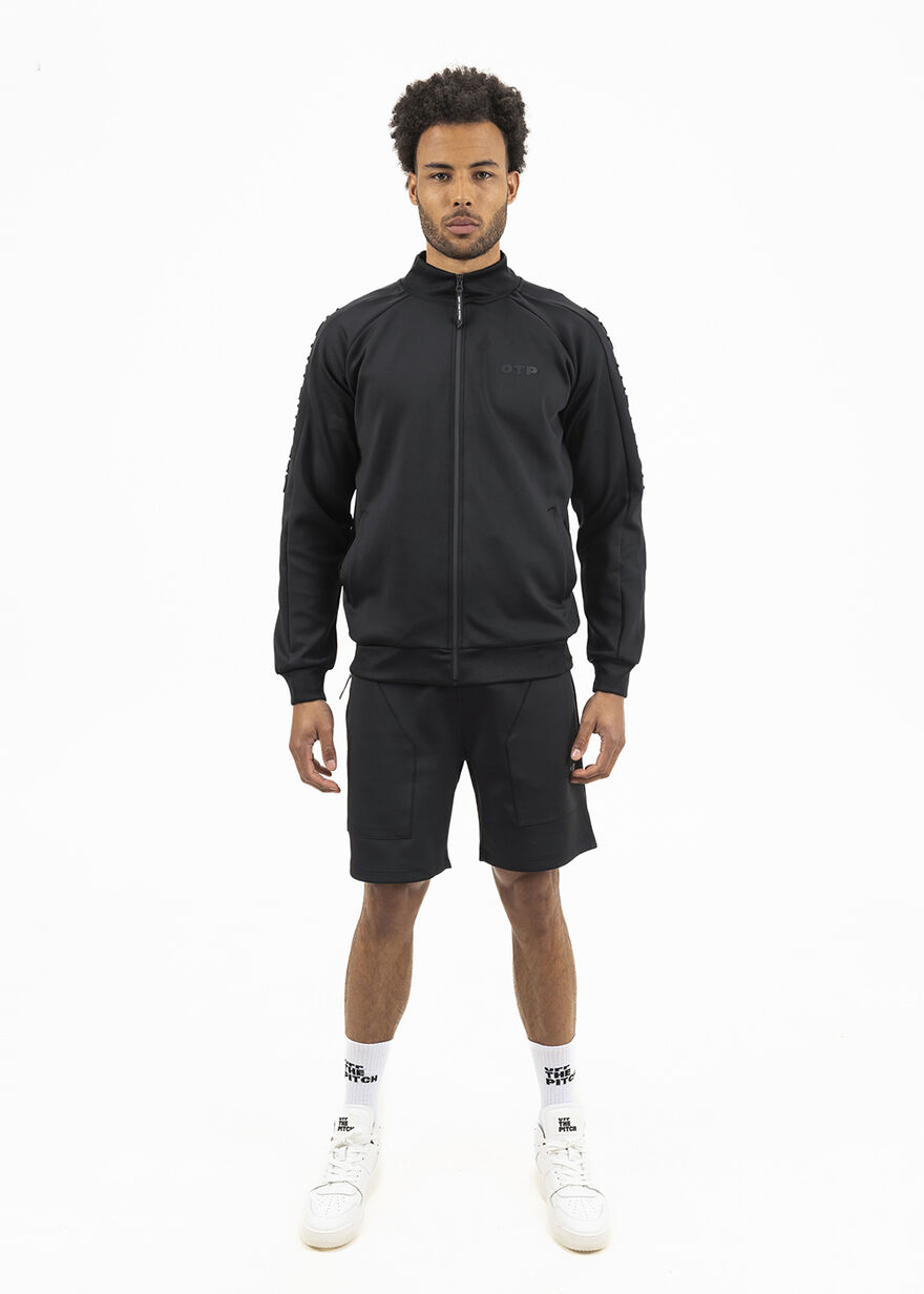College Track Shorts - 95% Polyester / 5% Elastane, Black, hi-res