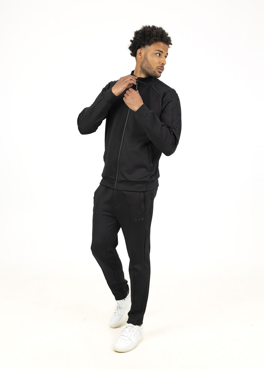 Leisure Track Pants - 95% Polyester / 5% Elastane, Black, hi-res