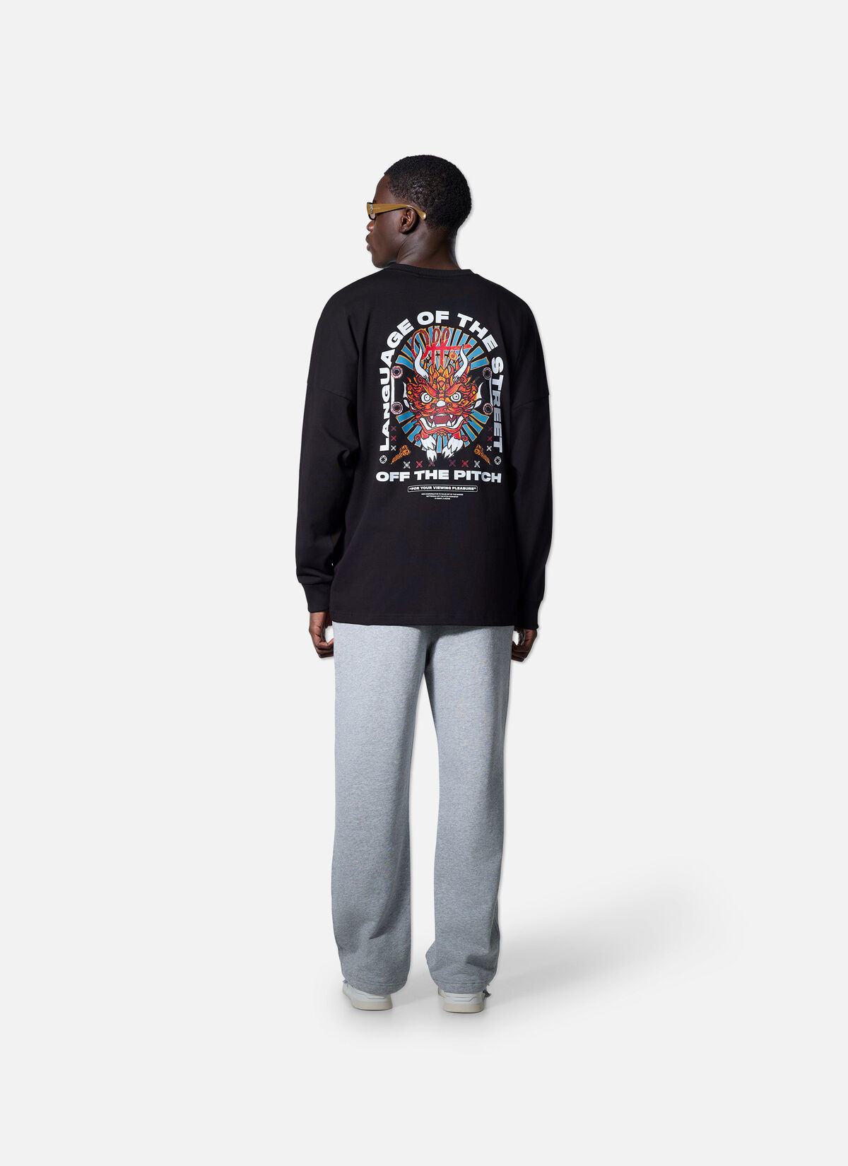 Dragon Oversized Longsleeve, Black, hi-res