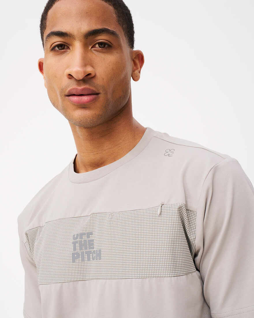 OTP X ROBEY Tammy Woven Bi-Stretch Tee, Sand, hi-res