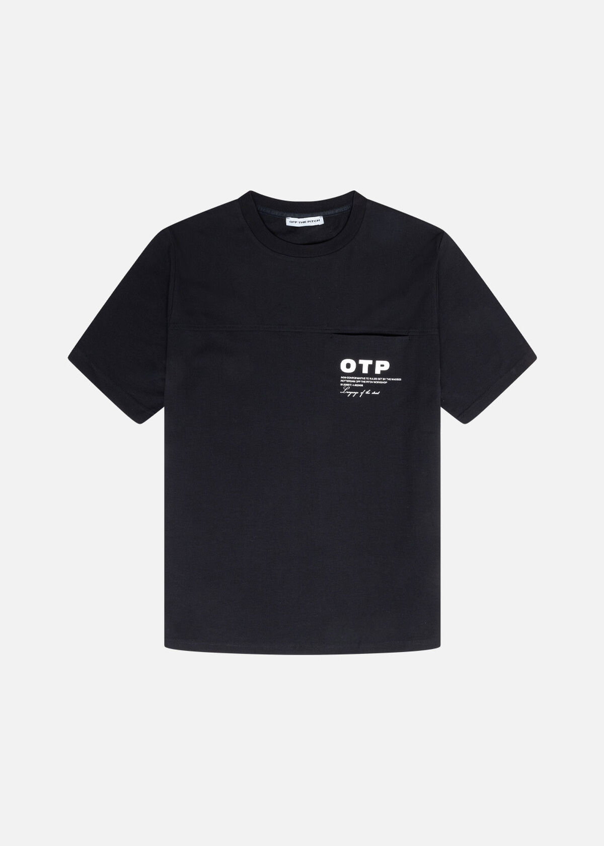 Script Regular Fit Te, Black, hi-res