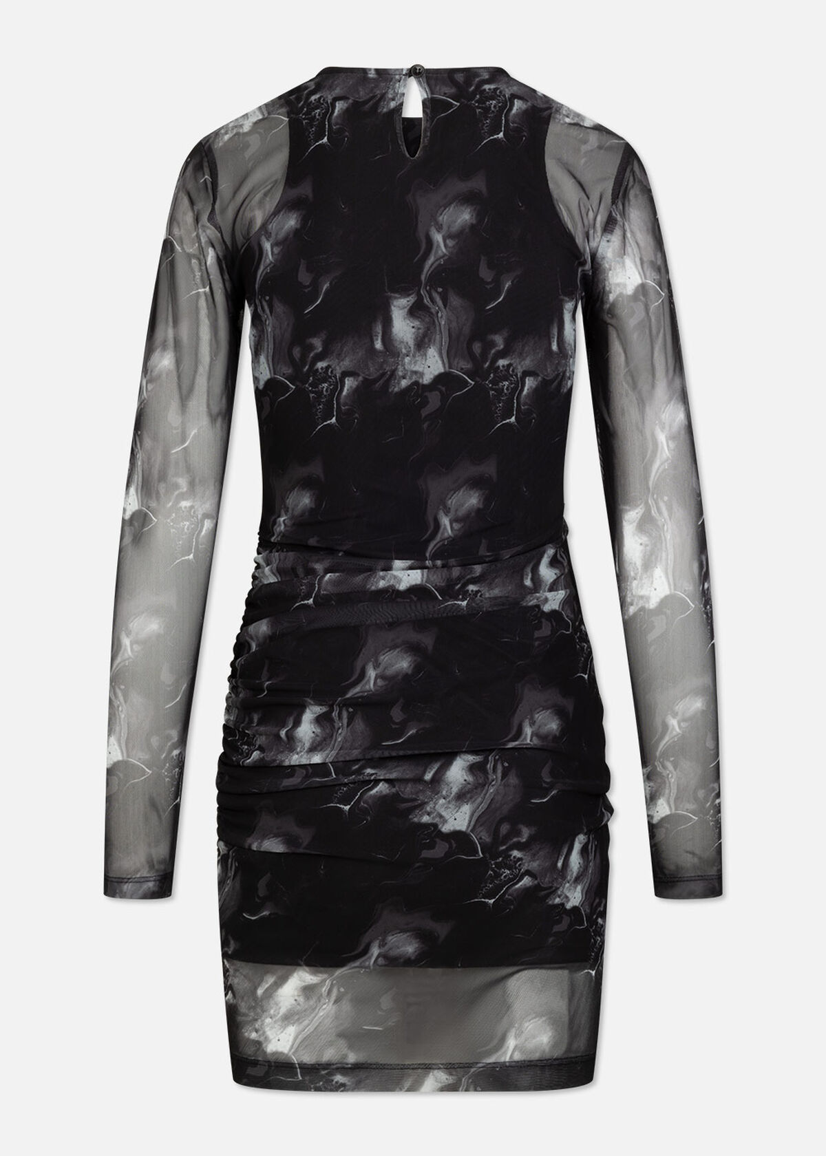 Marble Mesh Dress, Black, hi-res