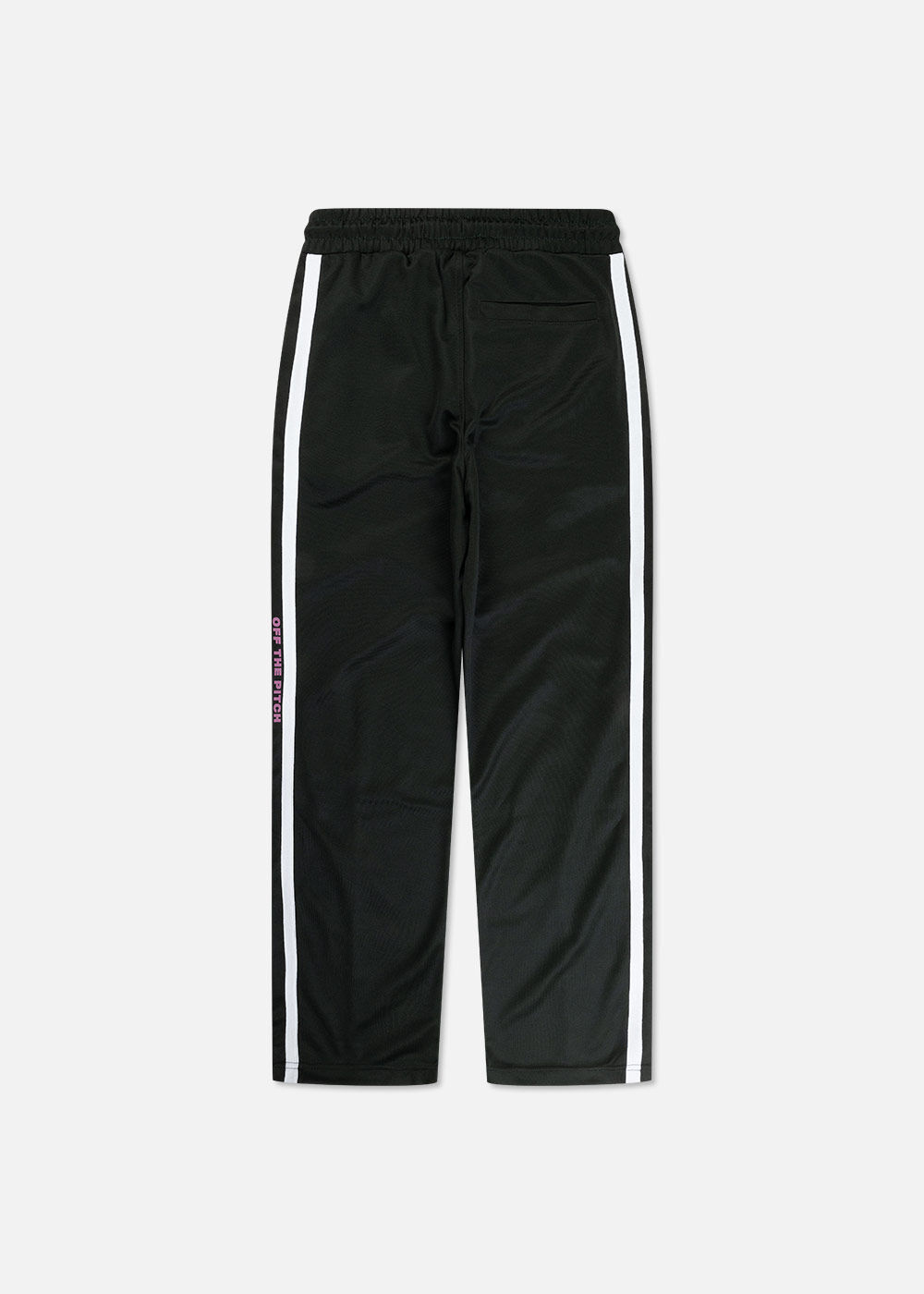 Women's black track pants with white stripe hot sale