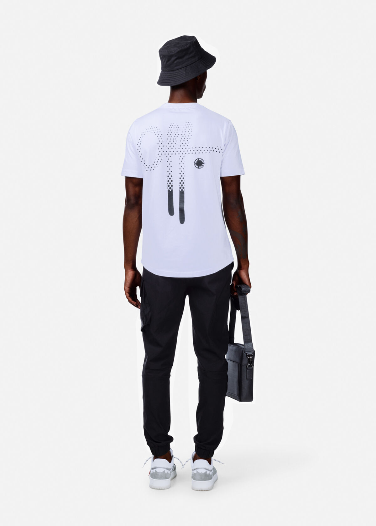 Dotted Fullstop Slim Fit Tee, White, hi-res