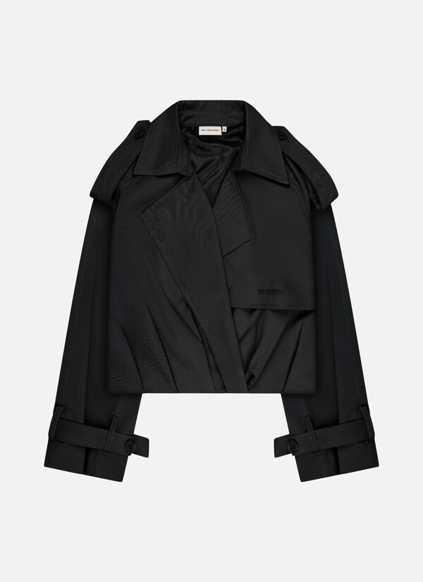 Pleated Trench Jacket