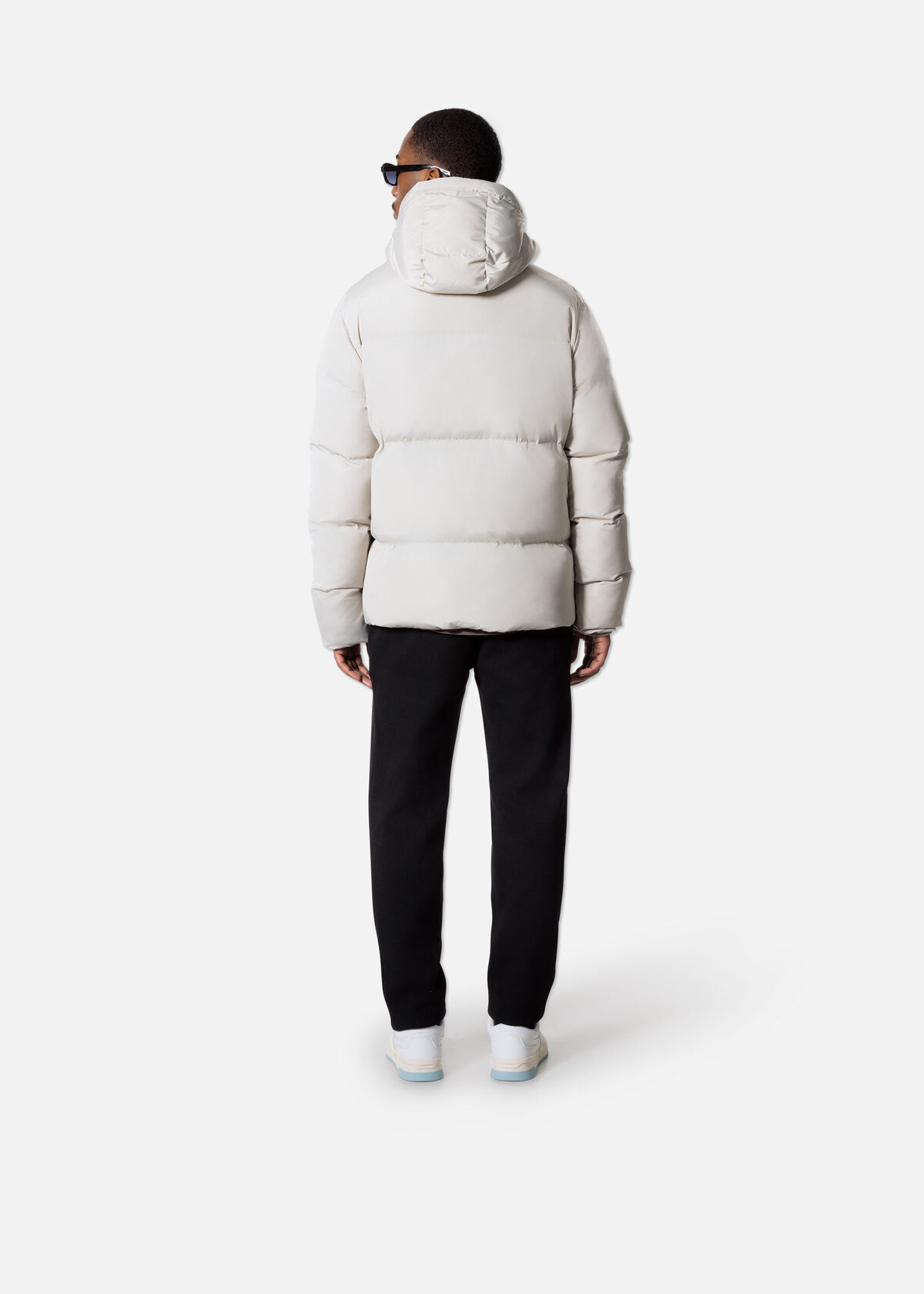 Hooded Short Jacket, Silver, hi-res
