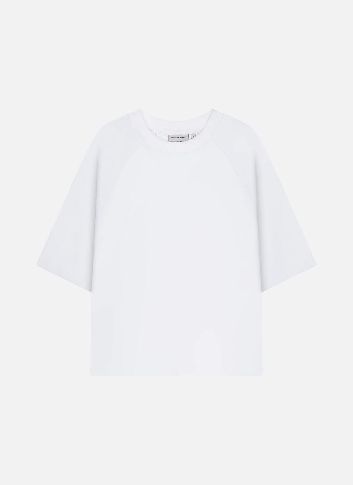 Raw Edge Echo Raglan Tee, White, hi-res