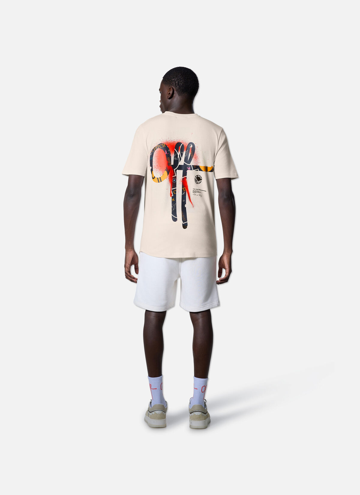 Ornament Slim Fit Tee, Off white, hi-res