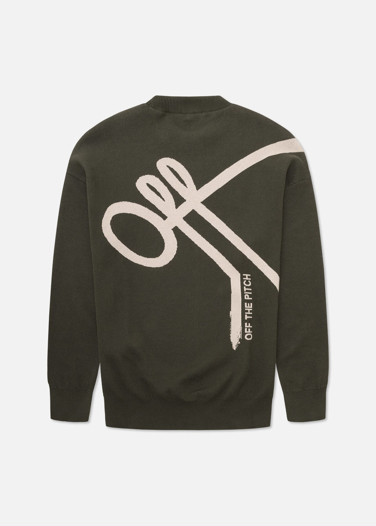 Direction Jacquard Knit jumper, Forest Green, hi-res