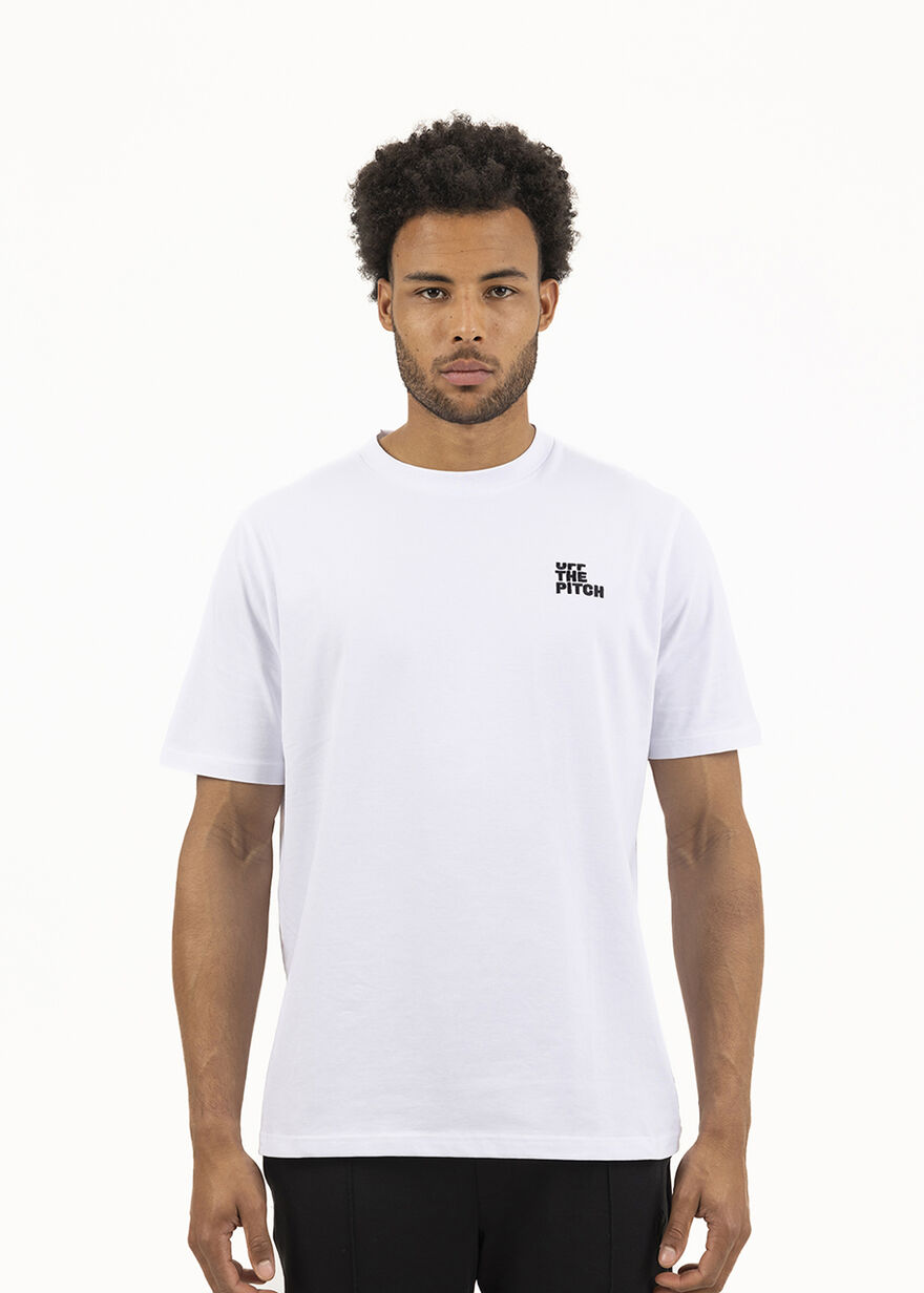 3.0 Regular Tee - 95% Cotton/5% Elastane, White/Orange, hi-res