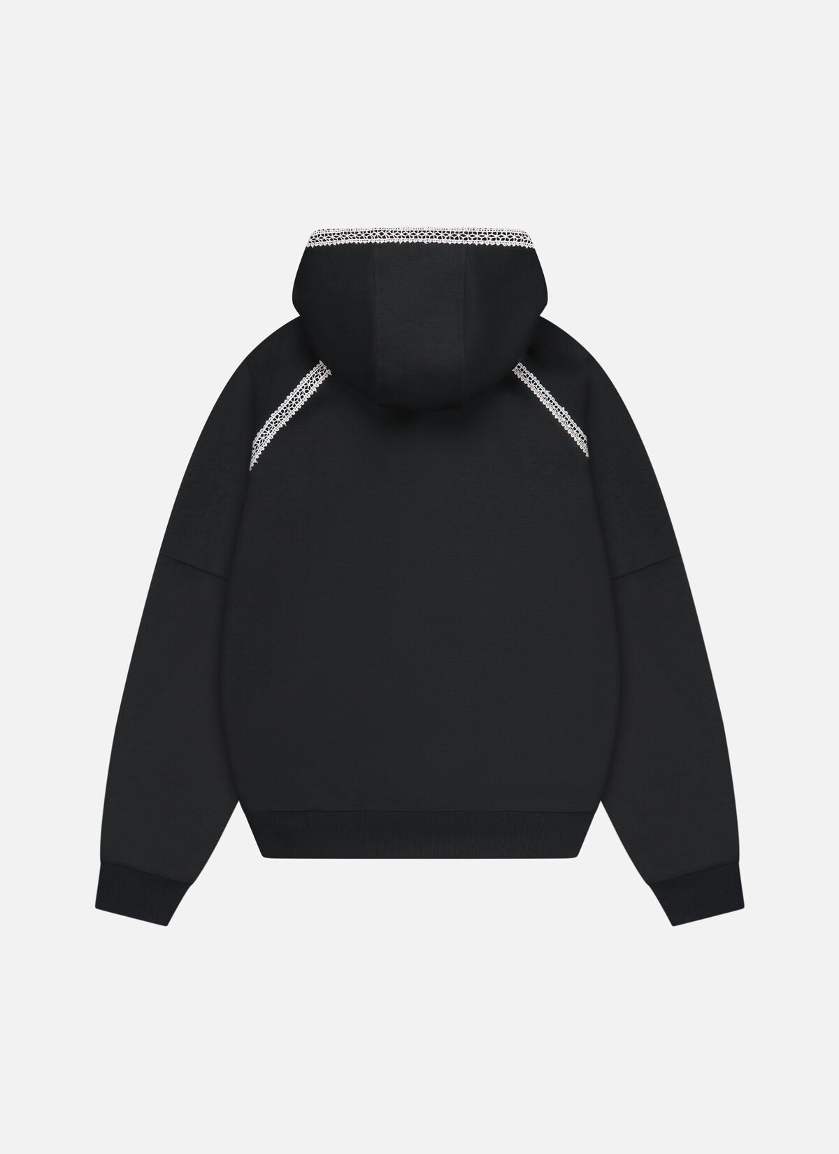 Adorment Zip Hood, Black, hi-res