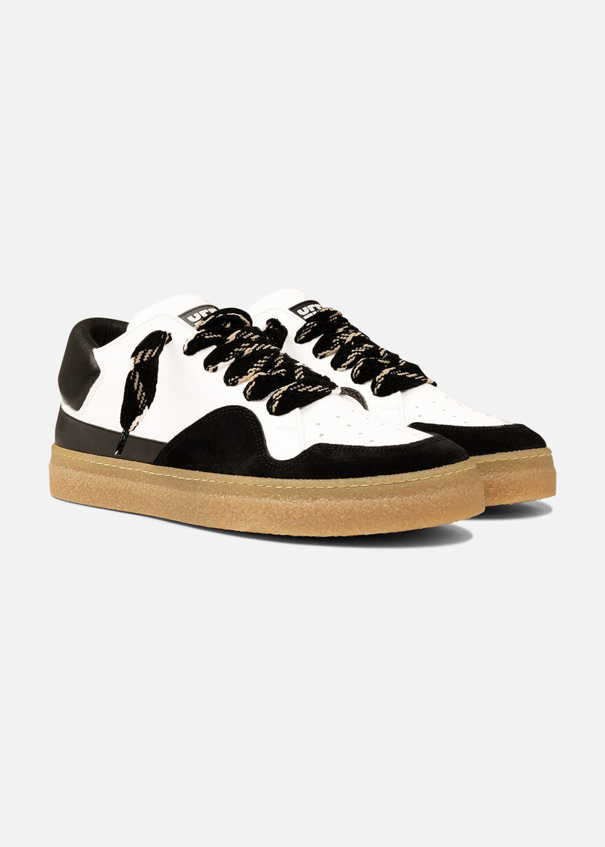 Dodgem - Leather/Suede, White/Black, hi-res