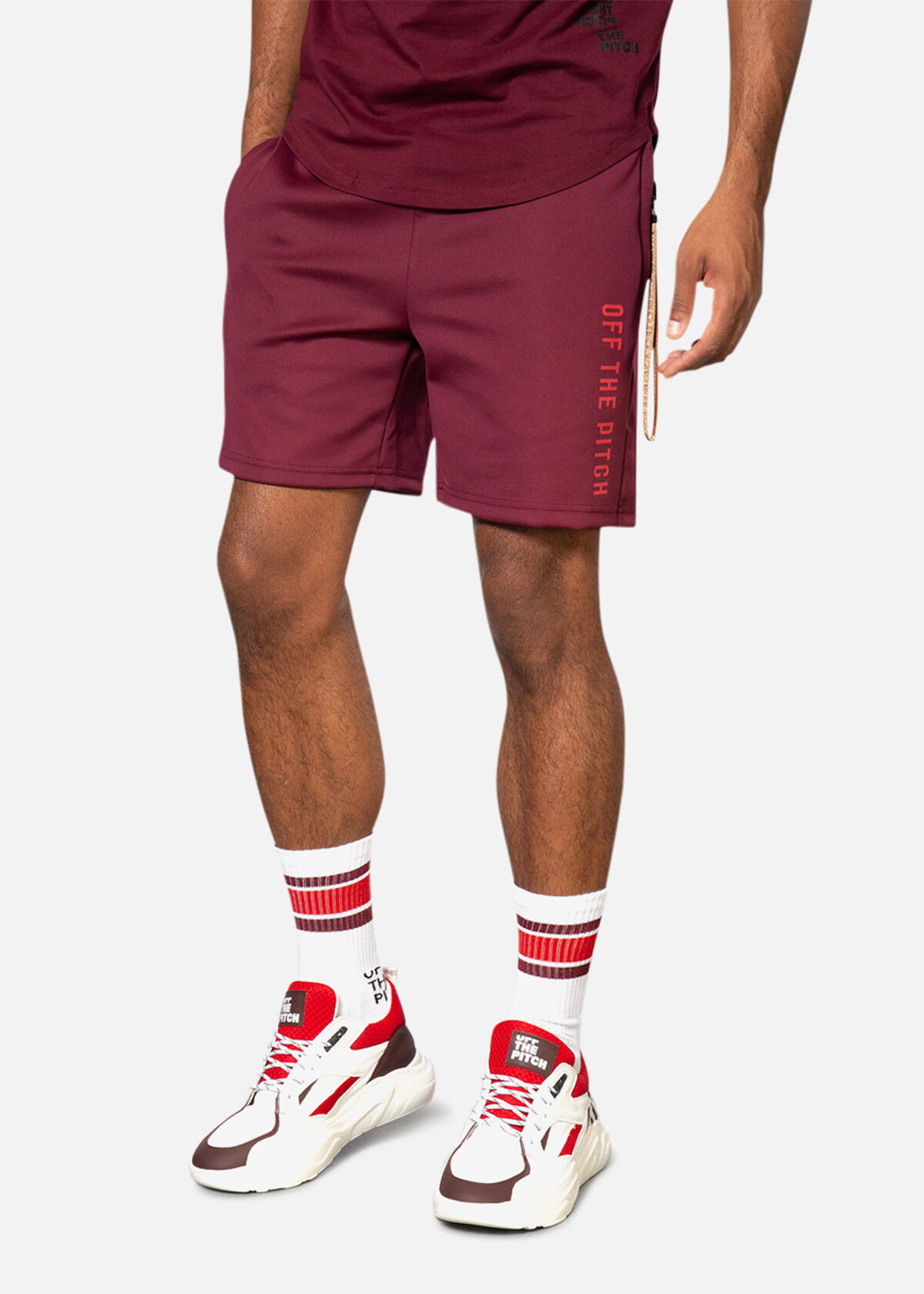 Bound trackshort, Dark red, hi-res