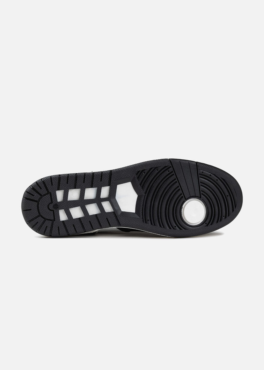 Basketta Lo Struthio - Leather/Ostrich pattern, Black/Red, hi-res