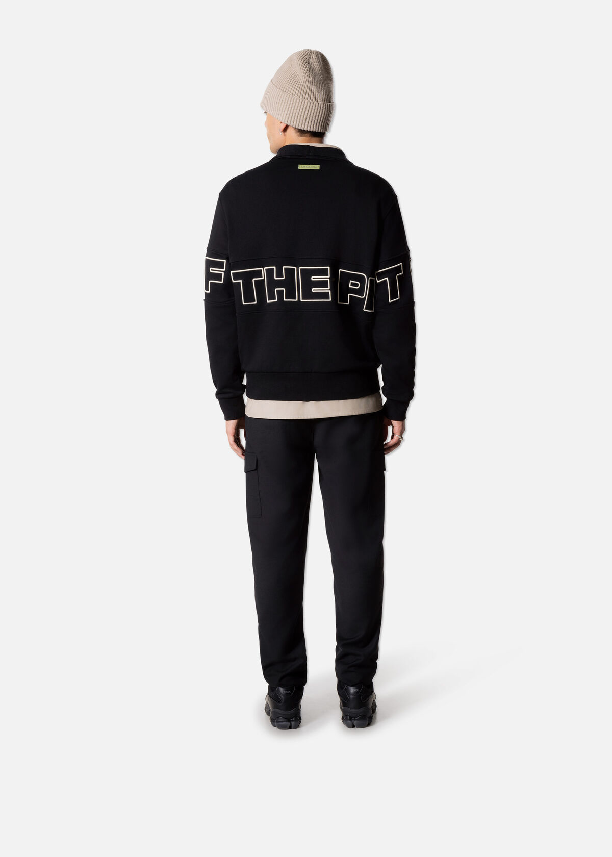 Half zip Polo sweater, Black, hi-res