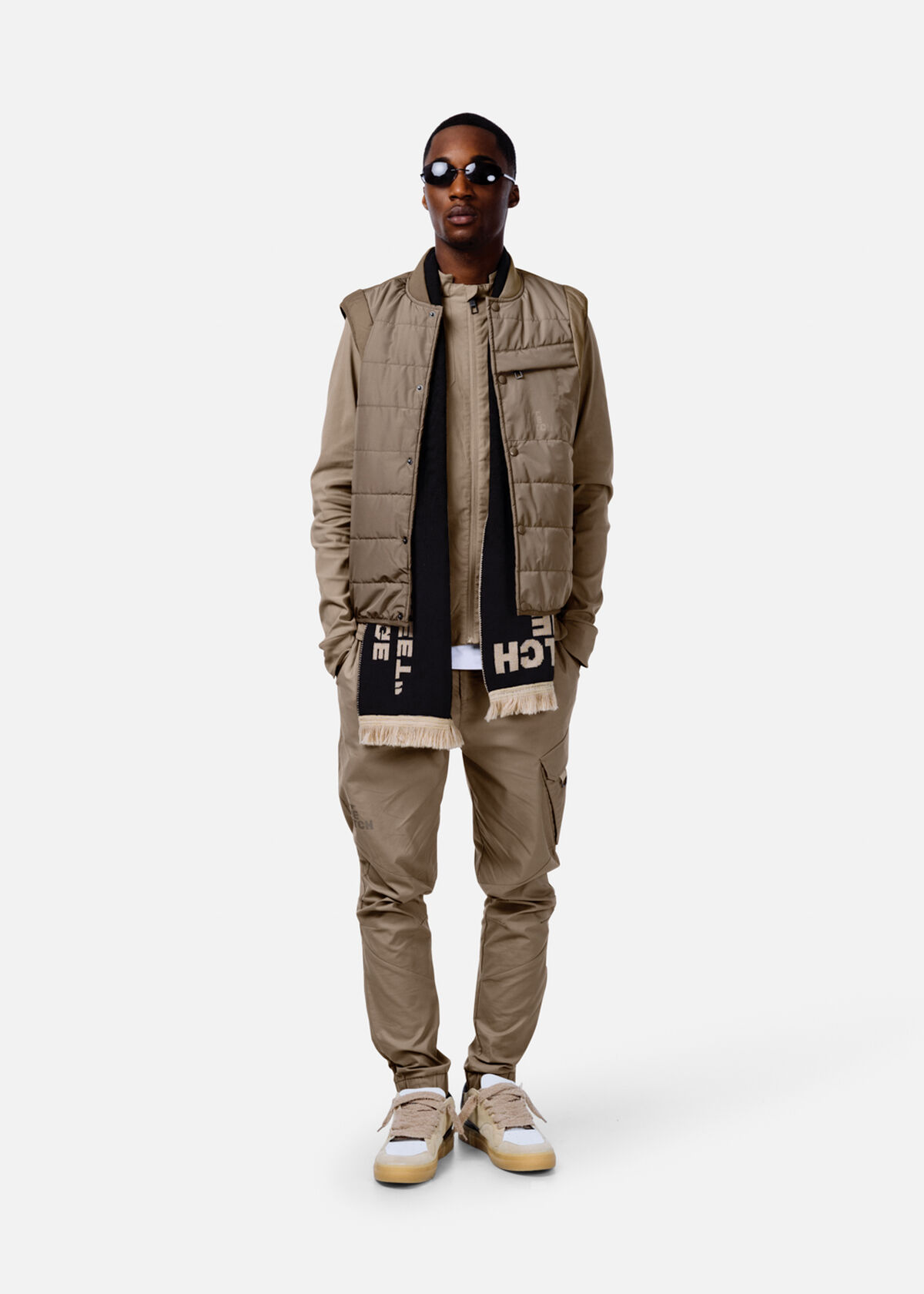 Padded Gilet, Sand, hi-res