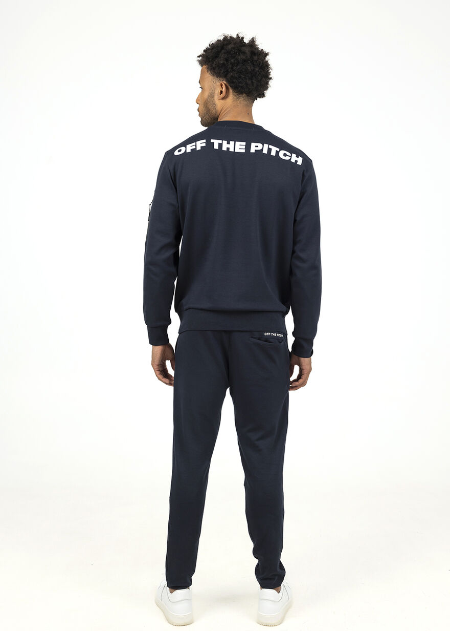 Offset Jogger - 78% Cotton/17% Polyester/5% Elasta, Navy/Black, hi-res