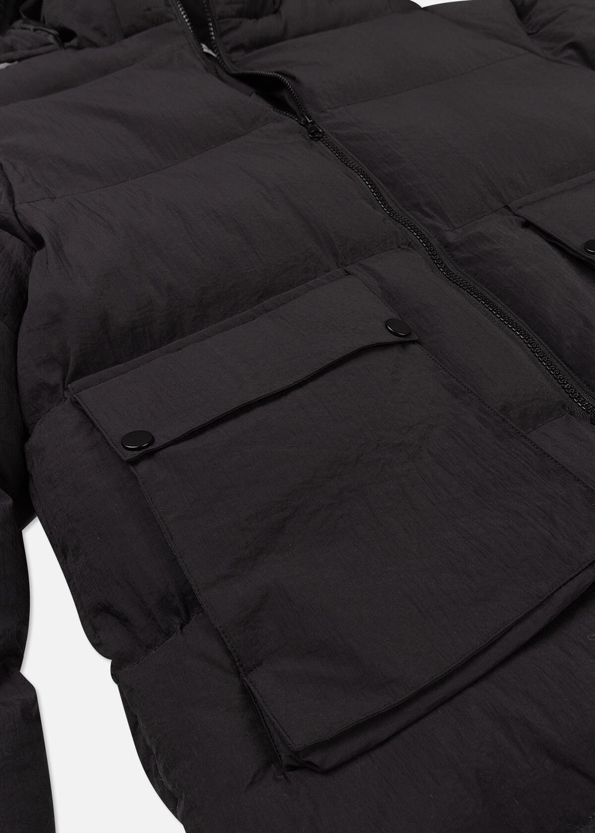 The Phoenix Longline Puffer, Black, hi-res