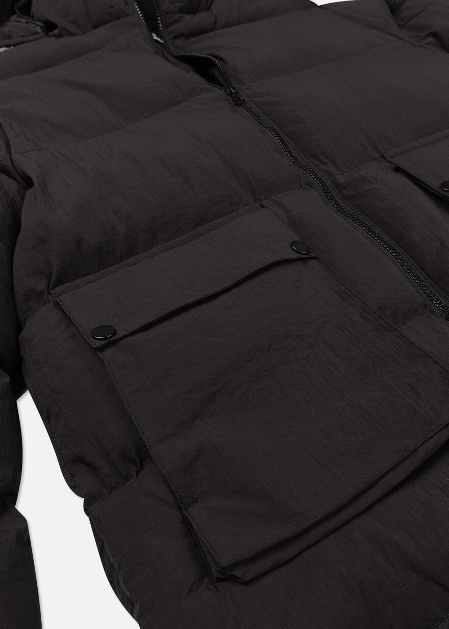 The Phoenix Longline Puffer, Black, hi-res