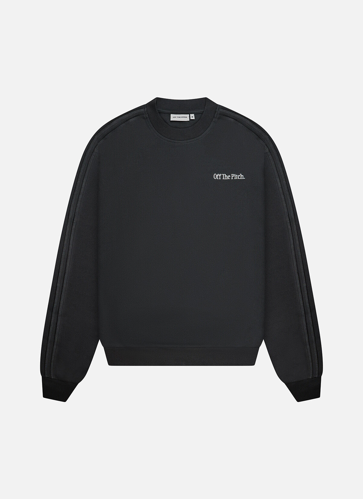 Raw Edge Panel Crew, Dark grey, hi-res