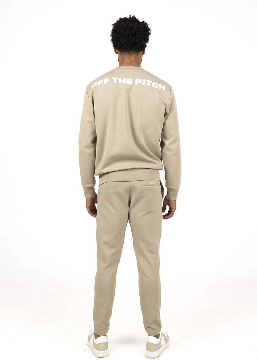 Offset Jog Suit - 78% Cotton / 17% Polyester / 5% , Sand, hi-res