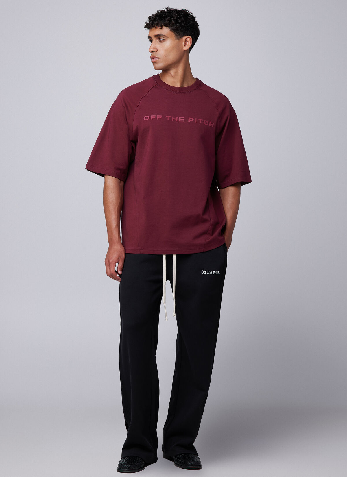 Raglan Loose Fit Tee, Dark red, hi-res