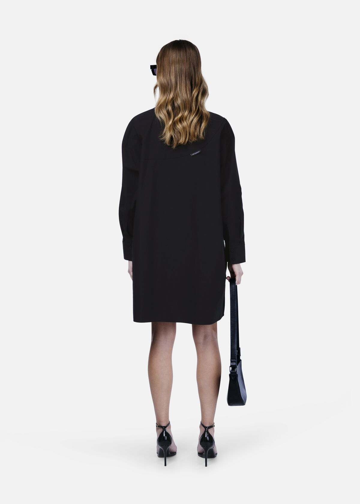 Deconstructive Oversized Shirt, Black, hi-res