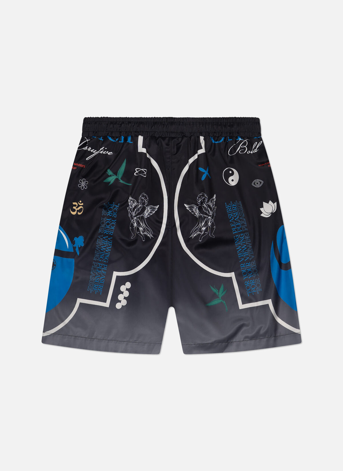 Global Satin Shorts, Black, hi-res