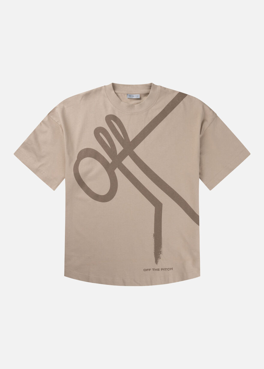 Direction Oversized Tee Unisex, Sand, hi-res