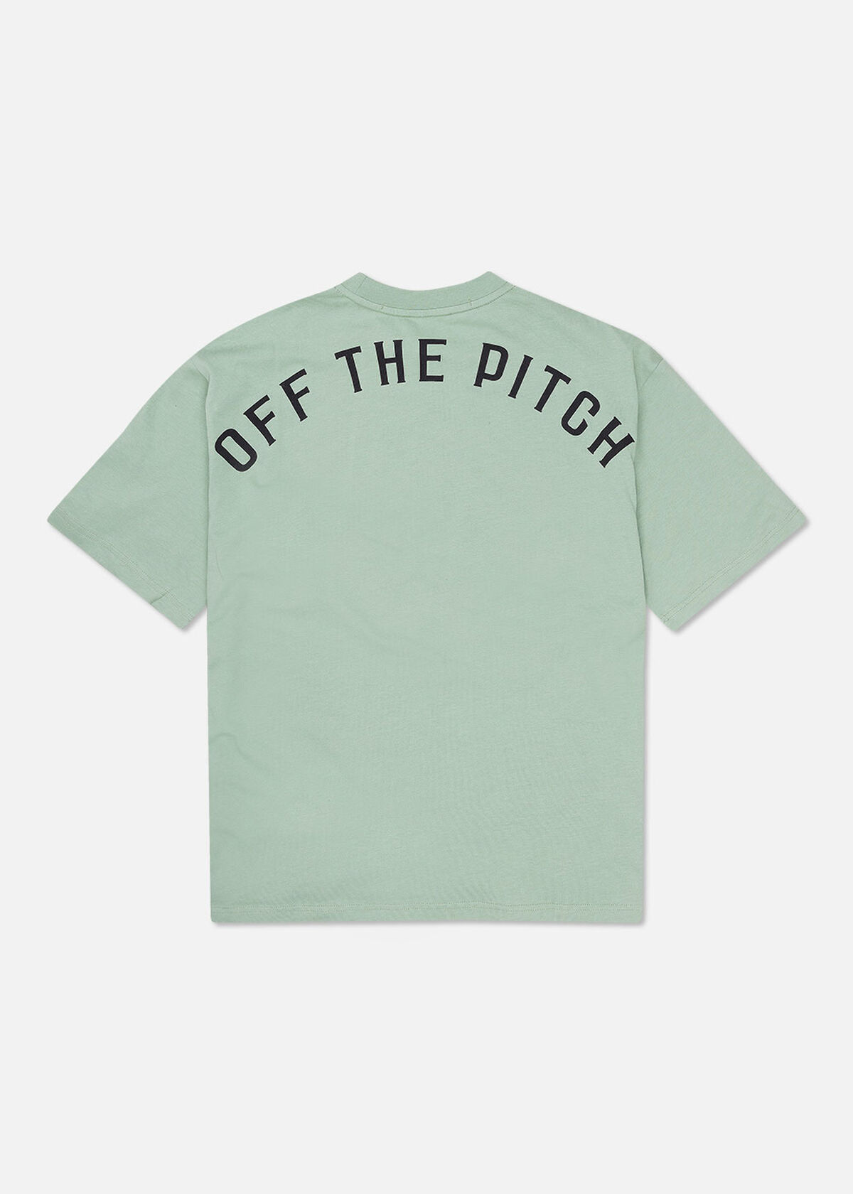 Loose Fit Pitch Tee - 100% Cotton, Green/White, hi-res