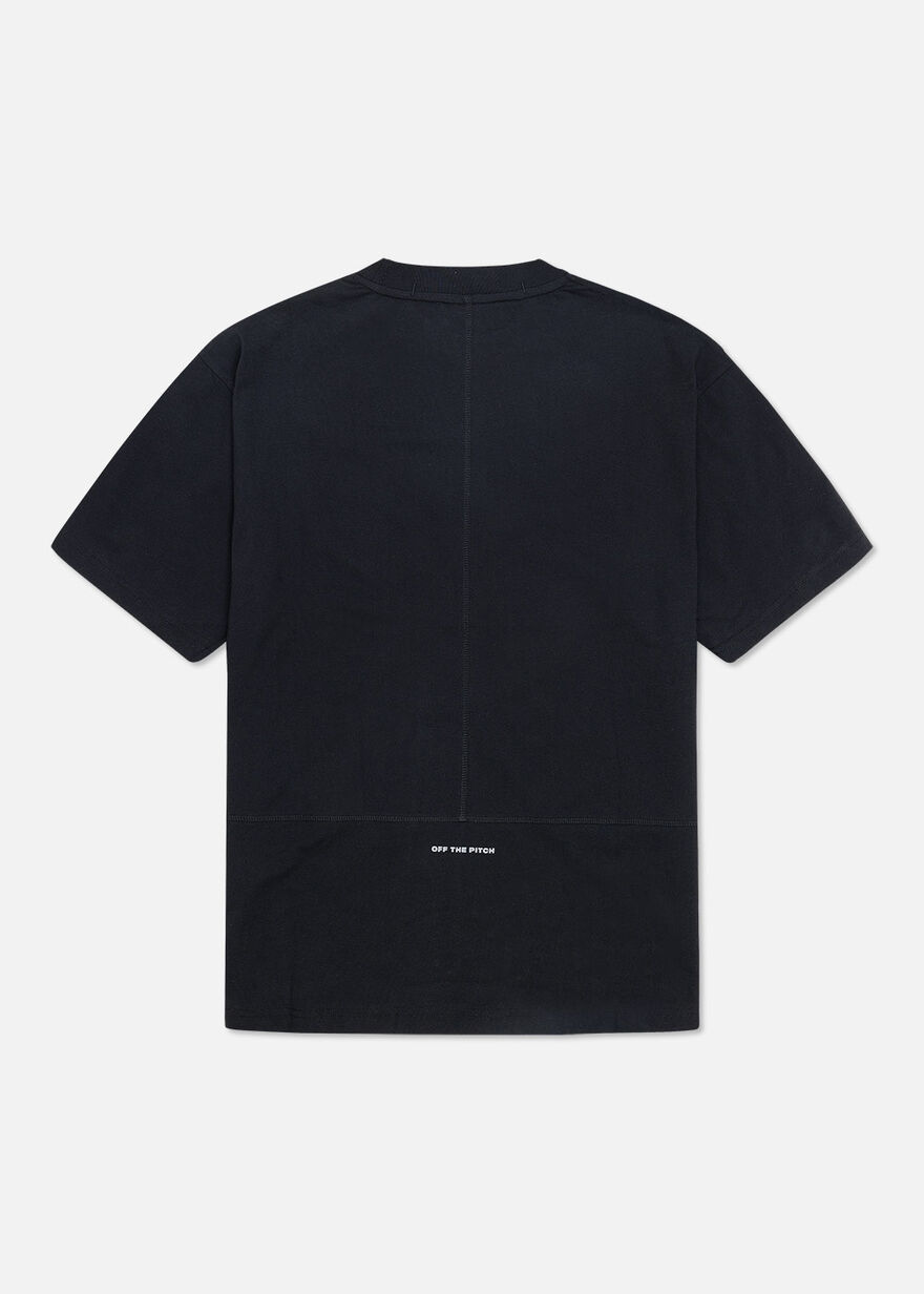 Overlock Loose Fit Tee - 100% Cotton, Black, hi-res