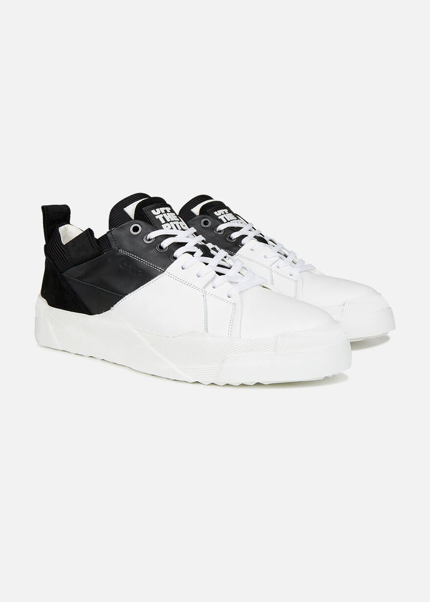 Slice - White/Black - Leather, White/Black, hi-res