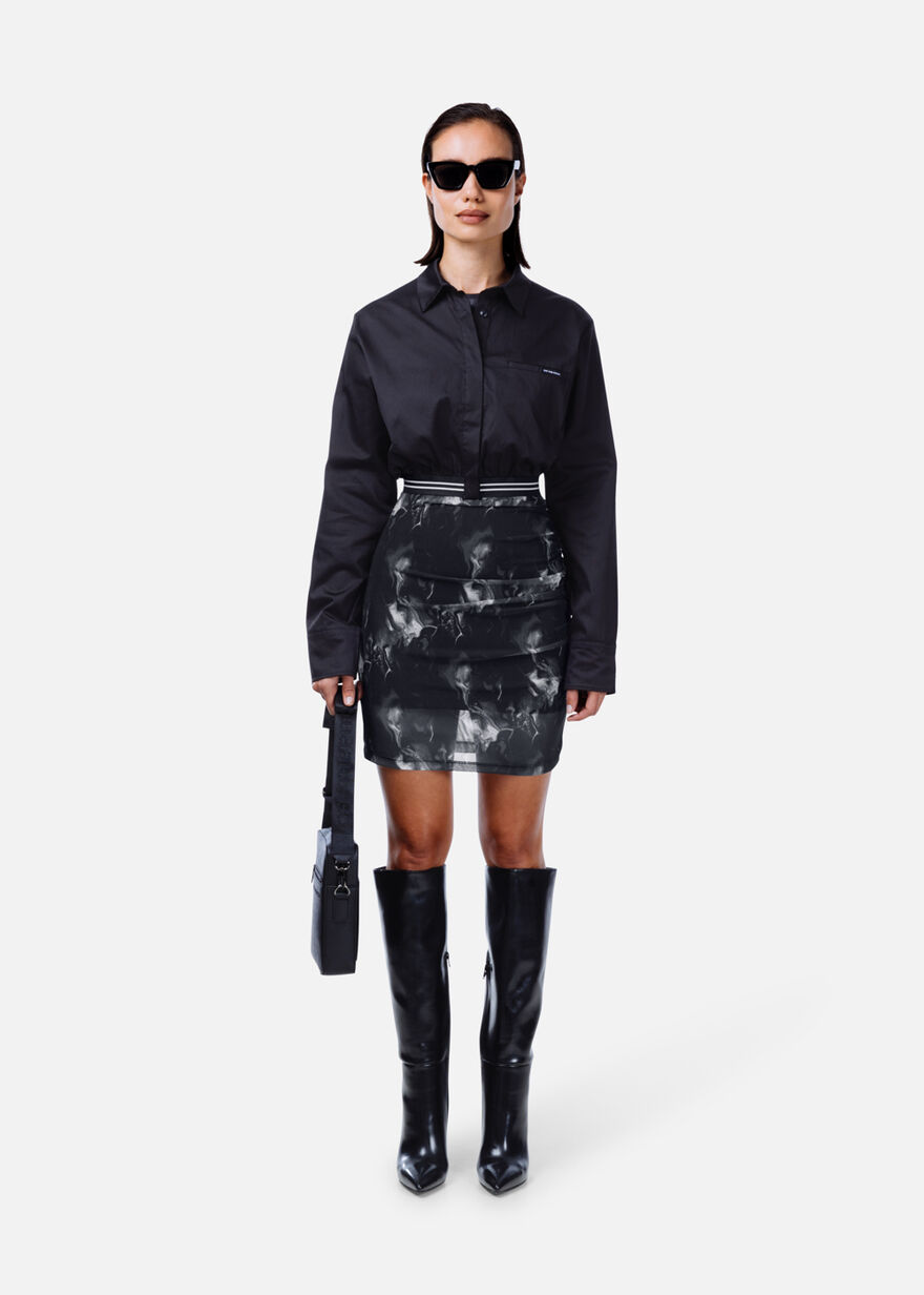 Cropped Shirt Women, Black, hi-res