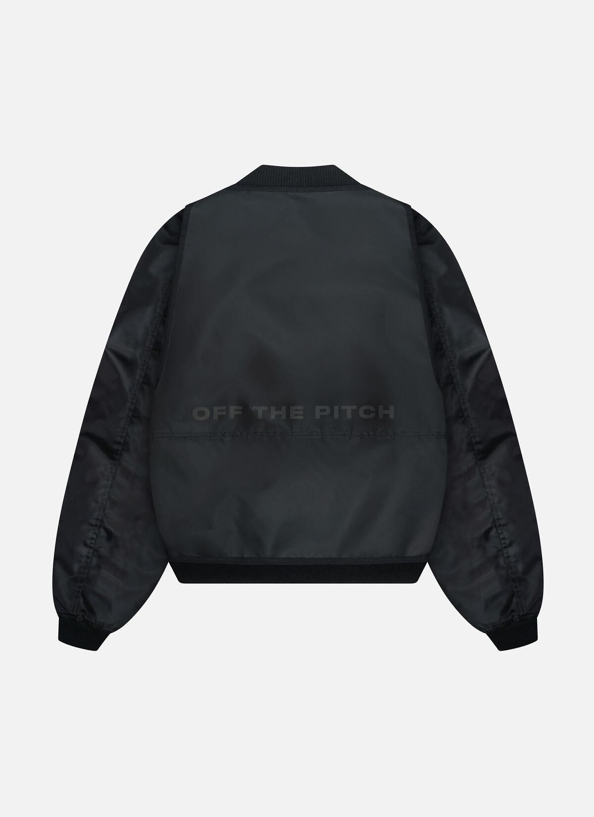 Double Layerd Bomber Jacket, Black, hi-res