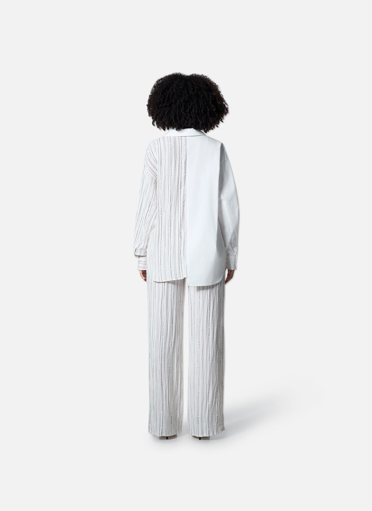 Striped Trousers, White, hi-res