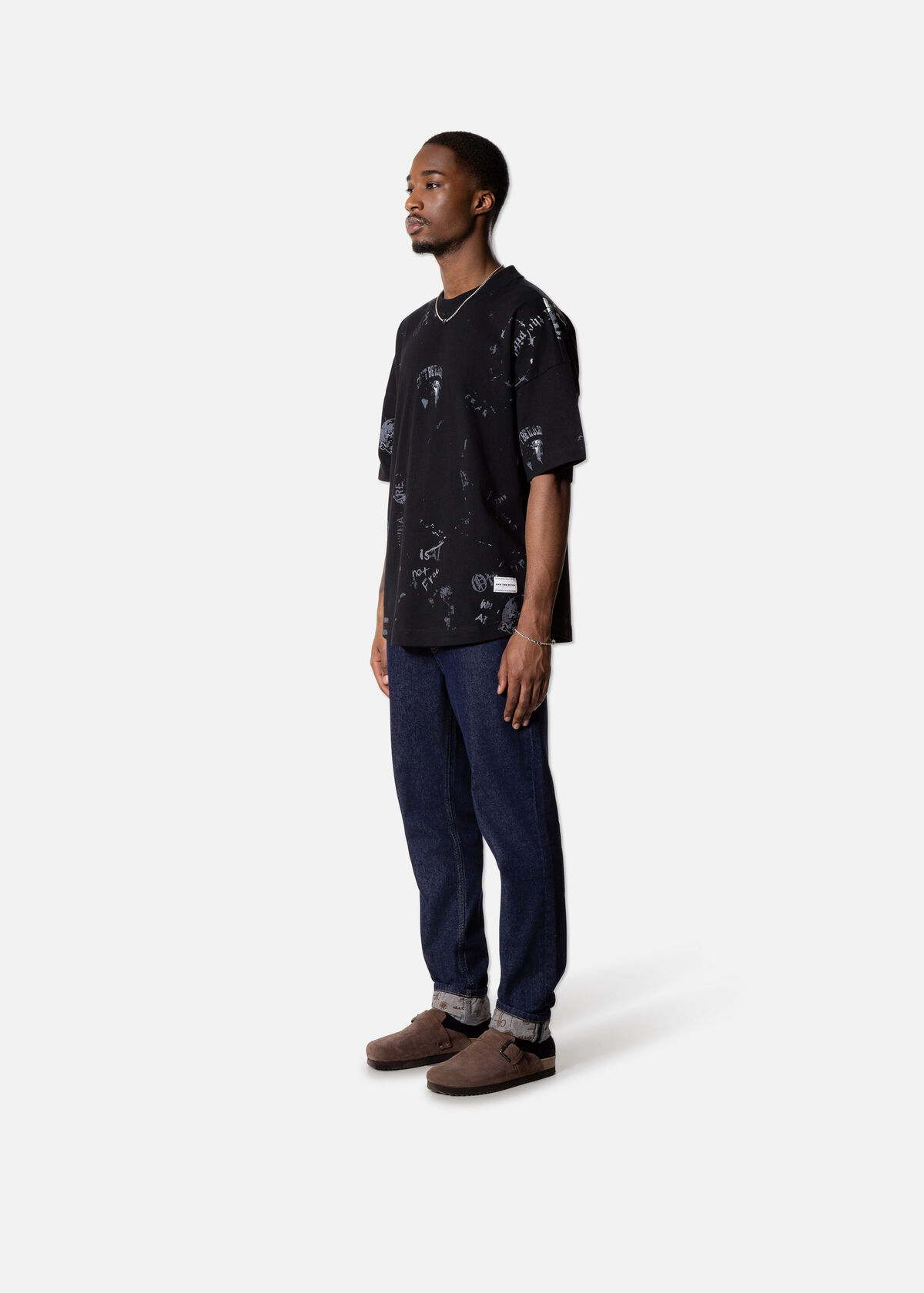 Rebellion oversized tee, Black, hi-res