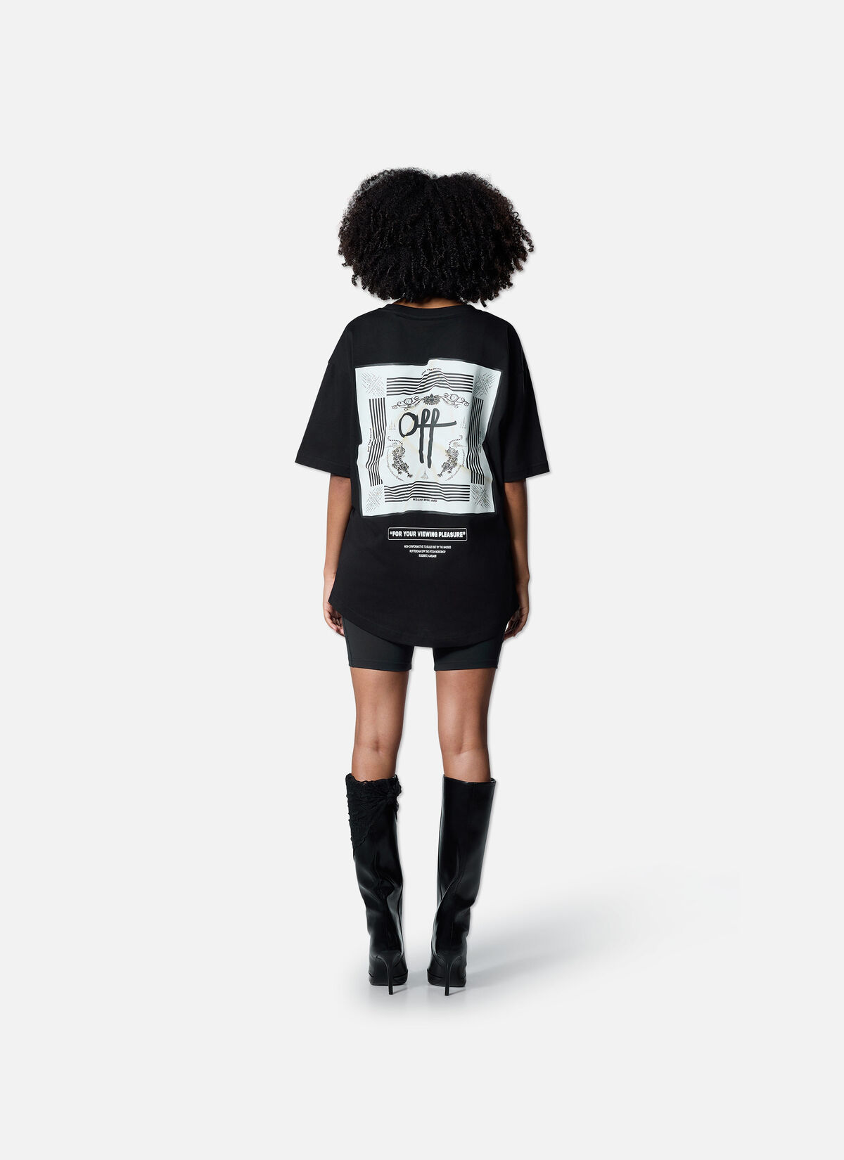 Temple WMNS Loose Fit Tee, Black, hi-res